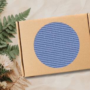 Schemerige Indigo Glitter Style Horizontale Strepe Ronde Sticker