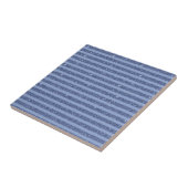 Schemerige Indigo Glitter Style Horizontale Strepe Tegeltje (Zijkant)