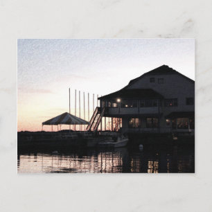 Schemering aan het meerwaterfront, Kingston, Ontar Briefkaart