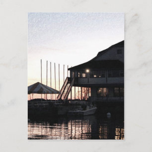 Schemering aan het meerwaterfront, Kingston, Ontar Briefkaart