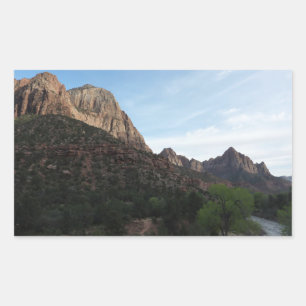 Schemering bij Canyon Junction in Zion National Pa Rechthoekige Sticker