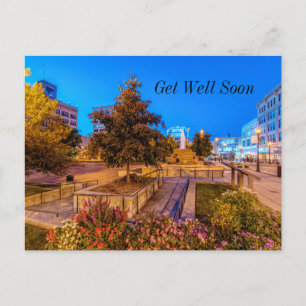 Schemering Bij Park Central Square Beterschap Al G Briefkaart