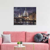 Schemering boven de St Paul's Cathedral, Londen Canvas Afdruk (Insitu (Woonkamer))