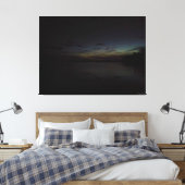 Schemering boven een rustig meer canvas afdruk (Insitu (Slaapkamer))