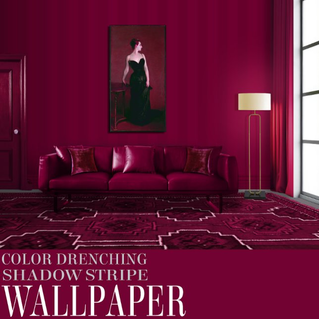 Schemering Cerise Zes Inch Schaduwstreep Behang (Creator heeft geüpload)