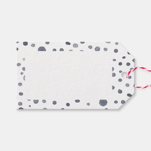 Schemering Confetti Watercolor Stippen Cadeaubijsl Cadeaulabel (Voorkant (Horizontaal))