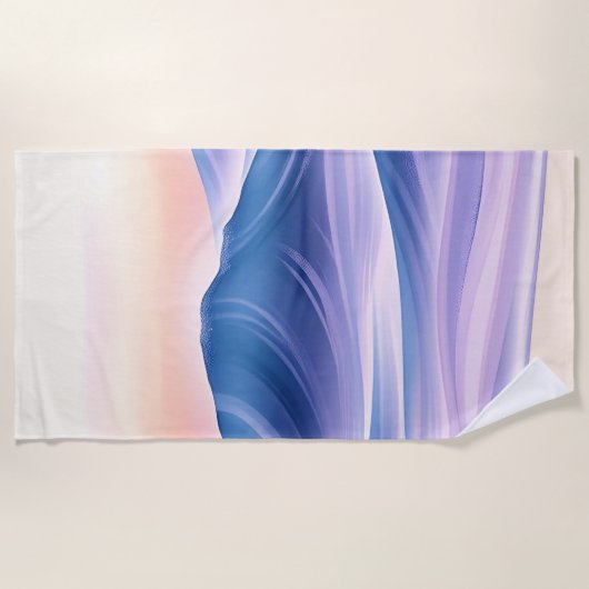 Schemering driftvloeistof Abstracte kustlijn Strandlaken (Voorkant)