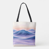 Schemering driftvloeistof Abstracte kustlijn Tote Bag (Achterkant)