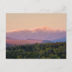 Schemering en Mount Washington in New Hampshire's Briefkaart