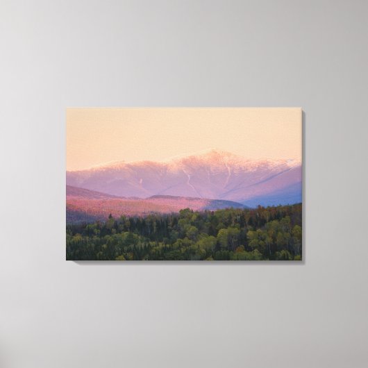 Schemering en Mount Washington in New Hampshire's Canvas Afdruk (Voorkant)