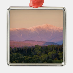 Schemering en Mount Washington in New Hampshire's Metalen Ornament