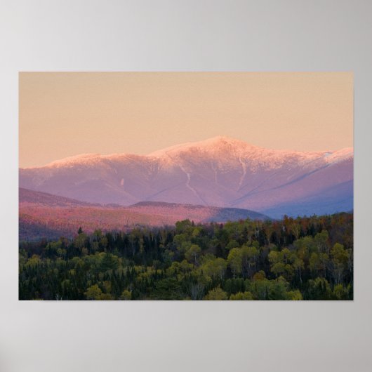 Schemering en Mount Washington in New Hampshire's Poster (Voorkant)