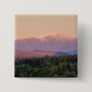 Schemering en Mount Washington in New Hampshire's Vierkante Button 5,1 Cm