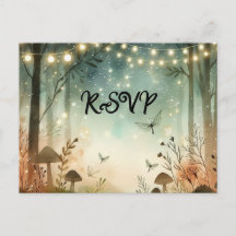 Schemering Fluisteringen van het Bos Bruiloft RSVP