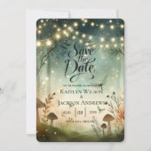Schemering Fluisteringen van het Bos Bruiloft Save The Date (Voorkant)