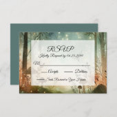 Schemering Gefluister van het Woudland RSVP Kaartje (Voorkant / Achterkant)