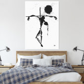 Schemering - Inkt tekening En de beruchte mensen w Canvas Afdruk (Insitu (Slaapkamer))