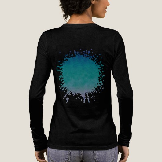 Schemering Onder de Golven Tri-Blend Shirt (Achterkant)