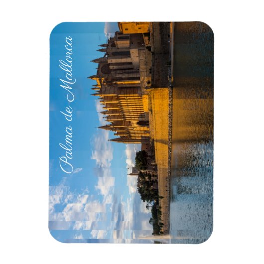 Schemering op de kathedraal van Palma de Mallorca Magneet (Verticaal)