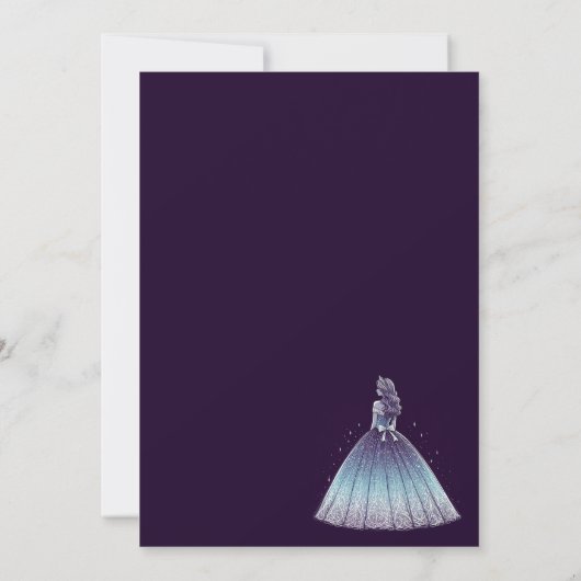 schemering Paarse quinceañera meisje Kaart (Achterkant)