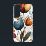 schemertuin samsung galaxy hoesje<br><div class="desc">Diepblauwe bloemblaadjes glinsteren in schemertinten,  gloeiend van mysterie.</div>