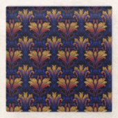 schemerweelde glazen onderzetter (Voorkant)