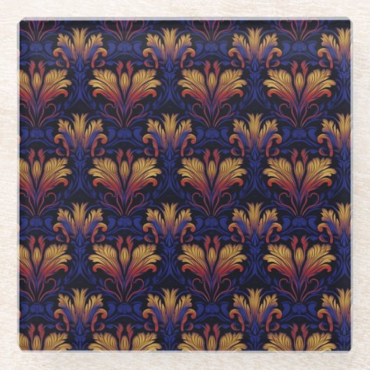 schemerweelde glazen onderzetter (Voorkant)