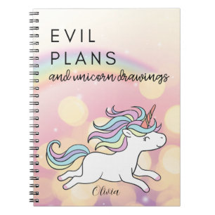 Schemes & Sparkles: kwaadaardige plannen en eenhoo Notitieboek