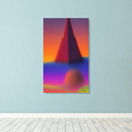 Scheming a Pyramid Dream Canvas Afdruk (Insitu (Houten vloer))