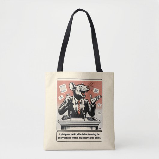 Scheming Tails: De medeplichtige rat politicus Tote Bag (Voorkant)