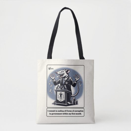 Scheming Tails: De medeplichtige rat politicus Tote Bag (Voorkant)