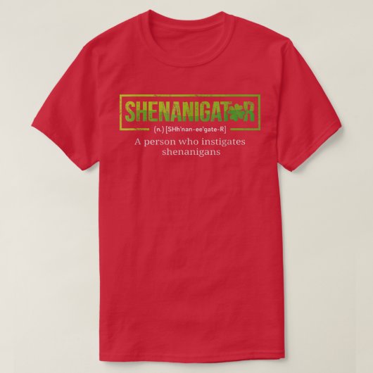 Schenanigator Funny St Patricks Day Mannen Vrouwen T-shirt (Design voorkant)