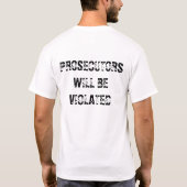 Schending en vervolging t-shirt (Achterkant)
