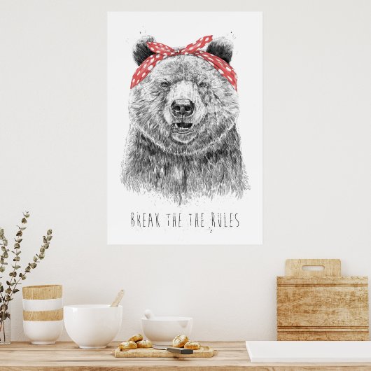 Schending van de regels poster (Keuken)