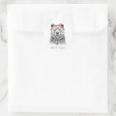 Schending van de regels ronde sticker (Tas)