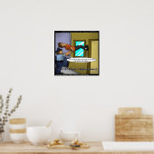 Schending van de wet op de zwaartekracht Funny Pos Poster (Keuken)