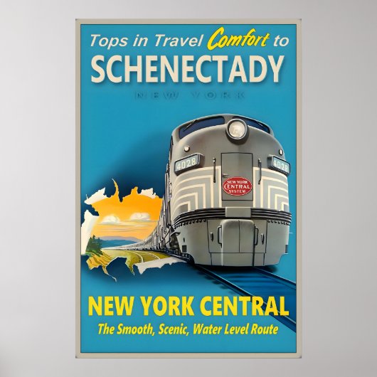 Schenectady New York Central Railroad tops in Poster (Voorkant)