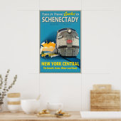 Schenectady New York Central Railroad tops in Poster (Keuken)