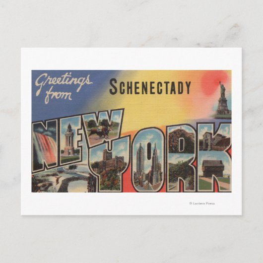 Schenectady, New York - de Grote Schrijfscènes Briefkaart (Voorkant)