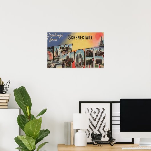 Schenectady, New York - de Grote Schrijfscènes Poster (Thuiskantoor)