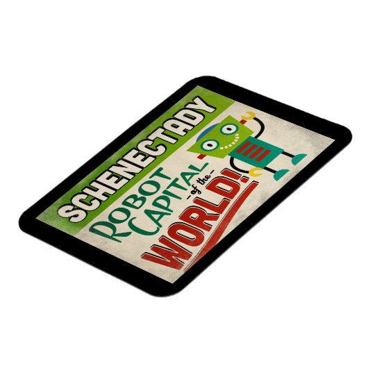Schenectady New York Robot - Funny Magneet (Linkerzijde)