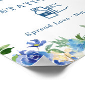 Schenk Blauw Hydrangea Floral Poster (Hoek)