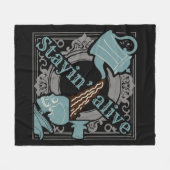 Schenk de koffie in! fleece deken (Voorkant (Horizontaal))