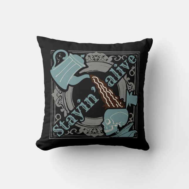 Schenk de koffie in! kussen (Voorkant)