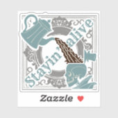 Schenk de koffie in! sticker (Vel)