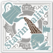 Schenk de koffie in! sticker (Voorkant)