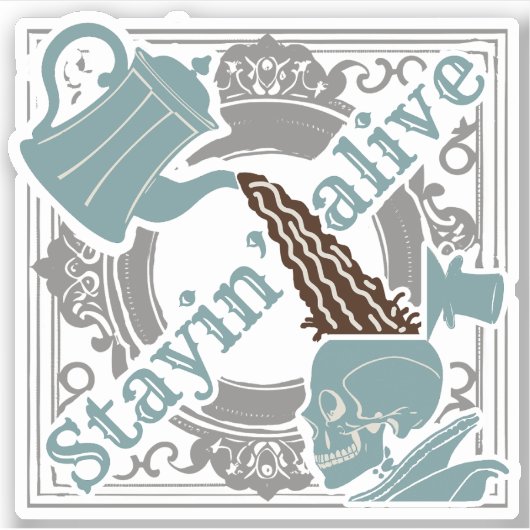 Schenk de koffie in! sticker (Voorkant)