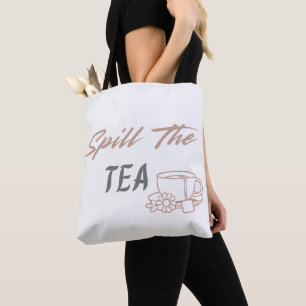 Schenk de Thee Grappige Boodschappentas voor Haar Tote Bag