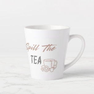 Schenk de thee in Leuke esthetische verjaardagscad Latte Mok