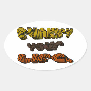 Schenk je leven! ovale sticker